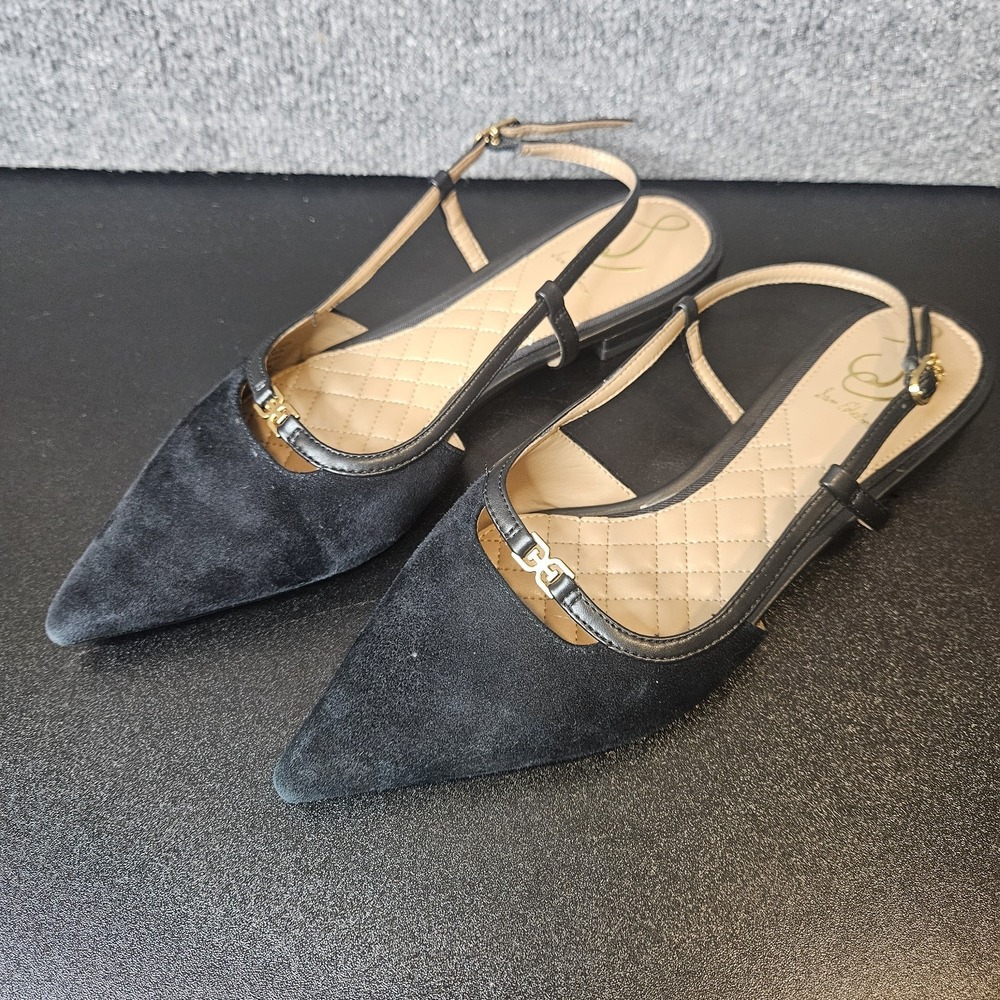 Sam Edelman Womens Cohen Suede Slingback Flats Pointed Toe Size 8.5